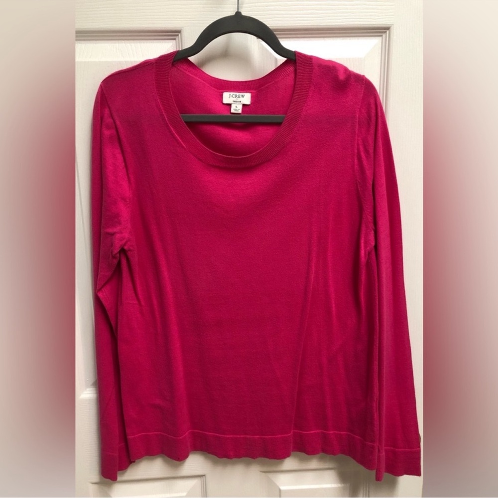 J. Crew Pink Long Sleeve Crew Neck Sweater